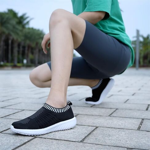 TIOSEBON Women's Athletic Walking Shoes Slip On Casual Mesh-Comfortable Tennis Workout Sneakers in Kuwait