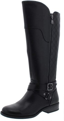 G by Guess Womens Haydin Almond Toe Knee High Fashion Boots, Black, Size 7.0 in Saudi Arabia