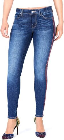 GUESS $108 Womens New 1286 Blue Varsity Striped Skinny Jeans 24 Waist B+B in Saudi Arabia