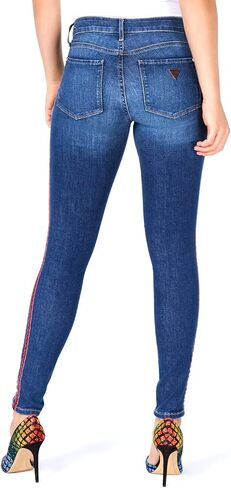 GUESS $108 Womens New 1286 Blue Varsity Striped Skinny Jeans 24 Waist B+B in Saudi Arabia