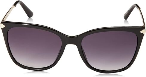 GUESS Women's Classic Square Sunglasses, Shiny Black, 54/17/140 in Saudi Arabia