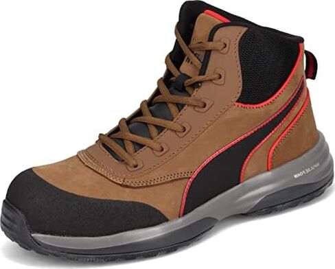 PUMA Safety Rapid Brown MID ASTM EH Safety Shoes Safety Toe Metal Free Fiberglass Toe Cap Slip Resistant Men in Kuwait