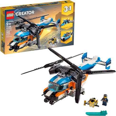 LEGO Creator 3in1 Twin Rotor Helicopter 31096 Building Kit (569 Pieces) in Saudi Arabia