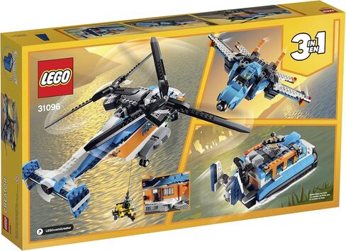 LEGO Creator 3in1 Twin Rotor Helicopter 31096 Building Kit (569 Pieces) in Saudi Arabia