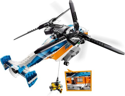 LEGO Creator 3in1 Twin Rotor Helicopter 31096 Building Kit (569 Pieces) in Saudi Arabia