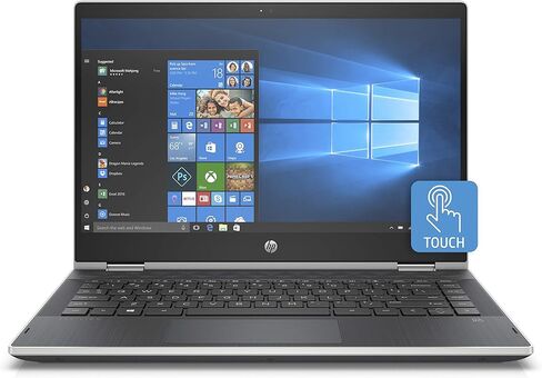 HP Pavilion X360 14-Inch Convertible Touchscreen Laptop, 8th Gen Intel Core I5-8265U, 8 GB RAM, 512 GB Solid-State Drive, Windows 10 Home (14-cd1020nr, Natural Silver) in Saudi Arabia