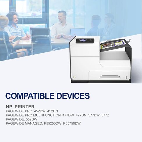 استبدال خرطوشة الحبر المتوافقة مع ESTON 972X لطابعات HP 972X 972 X مع PageWide Pro 477dw 577dw 452dw 577z 552dw 452dn P55250dw (1 أسود، 1 سماوي، 1 ماغانتا، 1 أصفر) in Saudi Arabia