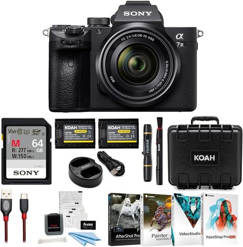 Sony a7 III Full Frame Mirrorless Interchangeable-Lens Camera with 28-70mm Lens Essentials Bundle in Saudi Arabia
