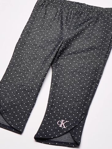Calvin Klein Girls Crewneck Pullover & Legging Set, Everyday Casual Wear, Ultra-Soft & Comfortable, Grey Heather Print in Saudi Arabia