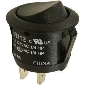 كارلينج تكنولوجيز RR112-BB-NN مفتاح روكر، SPST، 12 أمبير، 250 فولت، أسود (قطعة واحدة) in Saudi Arabia