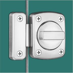 Rotary Bolt Latch,180 Degree Switch Inner Door Lock Latch,Bedroom Door Lock Latch,Door Safety Locks from Inside,Knob French Door Locks,Sliding Door Latch Door Lock for Inside, Black Door Bolts