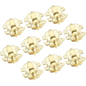 10 Pcs Box Latch Clasps with 40 Screws Iron Cabinet Hasp for Jewelry Wooden Box Case Decorative Hasp Latch Buckle, Antique Bronze in Kuwait