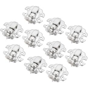 10 Pcs Box Latch Clasps with 40 Screws Iron Cabinet Hasp for Jewelry Wooden Box Case Decorative Hasp Latch Buckle, Antique Bronze