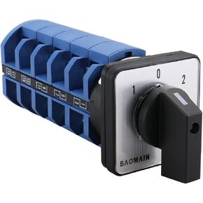 Baomain Universal Rotary Changeover Switch SZW26-63 660V 63A 3 Position 5 Phase SZW26-63/D505.5