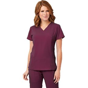 IMAGE BY ALEXANDERS UNIFORMS Women's IM1110 Mock Wrap Scrub Top, 100% Polyester with Spacious Pockets and Utility Loop