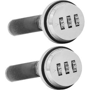 2 Pack Combination Cabinet Cam Lock, Password Coded Drawer Lock, Zinc Alloy Security Locks for Cabinet Drawers Mailbox (1-1/8", Black) in Kuwait
