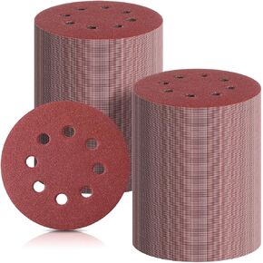 Heigble 270 Pcs Sanding Disc 5 Inches 8 Hole Sandpaper Assorted Grit 40 60 80 120 180 240 320 400 600 Orbital Sander Pads Loop and Hook Sand Paper for Random Orbital Sander in Kuwait
