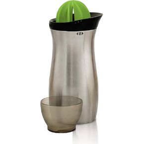Tovolo Cocktail Shaker Stainless Steel (24 oz.) - Built-In Citrus Reamer, Strainer, & Jigger / Gadget for Bar Cart, Bartending, Home Bar, Mixology, Kitchen, & Gifting