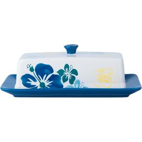 Butter Dish Ceramic Butter Keeper Butter Dish with Lid, Butter Container, RED