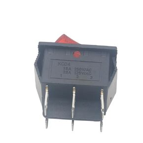 KCD4 AC16A/ 250V/125V/20A 6 Pin Red Rocker Switch Suitable for Water dispensers, Motorcycle Lights,Toy Cars, Treadmills, Desktop Grinders, Electronic Equipment Power switches,Lawn Mower and Snowblower