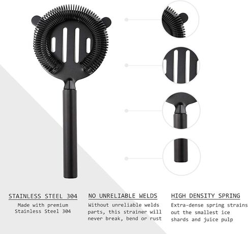 Cocktail Shaker Set, 24 Ounce Drink Mixer Shaker with Accessories, Bartender Kit Bar Set Including Martini Shaker, Mojito Muddler, Jigger, Mixing Spoon, Strainer, 2 Pour Spouts (Matte Black) in Saudi Arabia