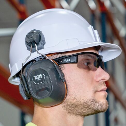 أغطية للأذنين 60502 من Klein Tools، مرفق قبعة صلبة كاملة الحافة، حماية من الضوضاء 26 ديسيبل، للبناء والتصنيع والصيانة والأعمال الخشبية in Kuwait