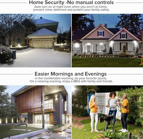 SANSI الغسق إلى الفجر LED لمبة الضوء في الهواء الطلق، 2 حزمة المصابيح الكهربائية A15، 8W (ما يعادل 60W)، ETL المدرجة، 800 لومن E26 5000K ضوء النهار، مستشعر الضوء التلقائي تشغيل / إيقاف للإضاءة الخارجية ساحة المرآب الشرفة in Kuwait