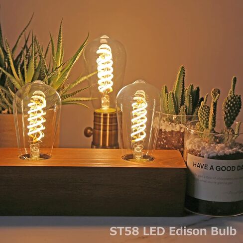 مصابيح YIMILITE ST58 (ST19) LED Edison مكافئة 60 وات، CRI 80+، زجاج شفاف أبيض ناعم عالي السطوع 2700K، مصابيح LED عتيقة قابلة للتعتيم، قاعدة متوسطة E26، 6 عبوات in Kuwait