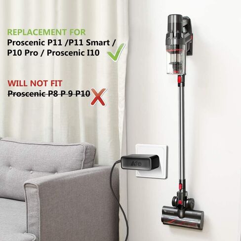 لشاحن فراغ لاسلكي Proscenic P11، محول تيار متردد KFD لـ Proscenic P11 P11US i10 P10 Pro مكنسة كهربائية لاسلكية 450 وات أرضية سجاد محمولة 25000 باسكال 2500 مللي أمبير في الساعة سلك إمداد طاقة البطارية in Saudi Arabia