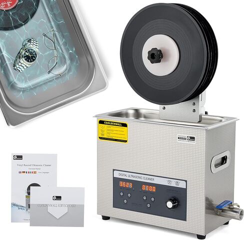 CGOLDENWALL 6.5L Ultrasonic Vinyl Record Cleaner 7-12 Inch 6 Records Ultrasonic Vinyl Cleaning Machine in Kuwait