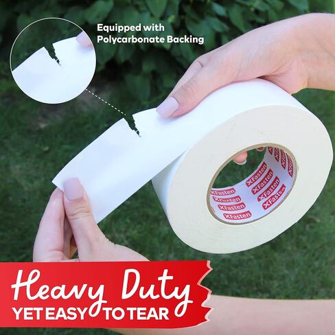 XFasten White Duct Tape Heavy Duty Waterproof 2 Inch x 50 Yards (5-Pack, 750ft Total) 11 mils Super Strong HVAC Duct Tape White Color for Indoor, Automobile, Repair, Patching and Outdoor Use in Saudi Arabia