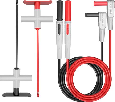 Goupchn 2PCS Multimeter Test Leads 4mm Banana Plug Male to Male with Puncture Probes Wire-Piercing Test Clip Tool for Multimeter Testing Automotive Car Repairing in Saudi Arabia