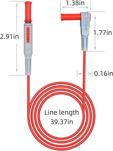 Goupchn 2PCS Multimeter Test Leads 4mm Banana Plug Male to Male with Puncture Probes Wire-Piercing Test Clip Tool for Multimeter Testing Automotive Car Repairing in Saudi Arabia