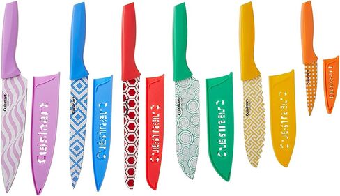 Cuisinart C55-12PR2 Advantage Color Collection 12-Piece Printed Color Cutlery Set, Multicolor in Saudi Arabia