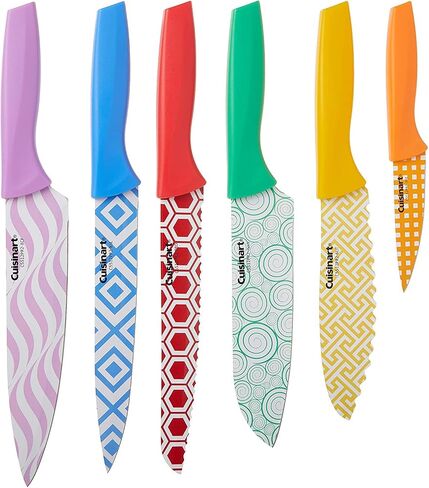 Cuisinart C55-12PR2 Advantage Color Collection 12-Piece Printed Color Cutlery Set, Multicolor in Saudi Arabia