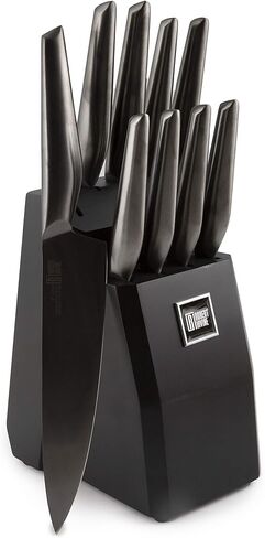 Cambridge Silversmiths Robert Irvine 10-Piece Hollow Handle Cutlery Block in Black in Kuwait