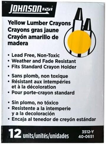 Johnson Level & Tool 3512-K Lumber Crayon, Black, 12-Pack in Kuwait