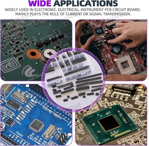 Swpeet 147 قطعة 5 أنواع 2.54 مم أنثى دبوس رأس مقبس موصل مجموعة متنوعة، إبرة طويلة وقصيرة أنثى دبوس رأس المقبس منحنى مستقيم رأس الدبوس التراص رؤوس دبابيس متوافقة in Saudi Arabia