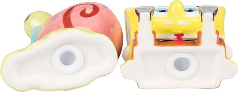 SpongeBob SquarePants Salt & Pepper Shaker Set - SpongeBob and Gary Figure Designs - Ceramic in Saudi Arabia