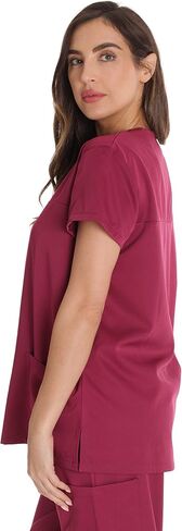 Just Love Solid Stretch Scrub Top for Women Mock Wrap Nursing Shirt in Saudi Arabia