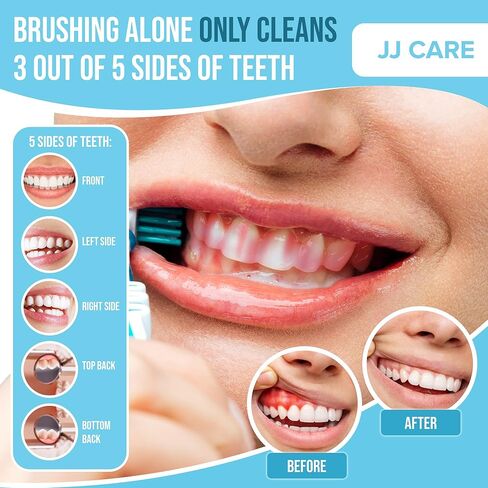JJ Care Disclosing Tablets - 120 Count of Teeth Coloring Plaque Disclosing Tablets, Berry Flavored Dental Disclosing Tablets for Kids and Adults, Individually Wrapped Plaque Tablets in Saudi Arabia