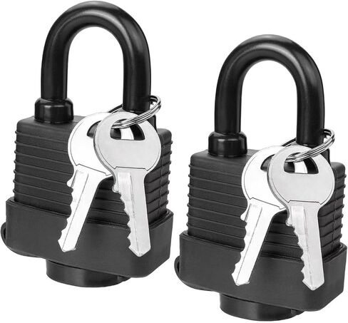 2 Pack Heavy Duty Security Outdoor Anti-Theft Padlock Set, Waterproof Lock for Gate,Fence,Suitcases,Bicycles,Trailers,Doors in Kuwait