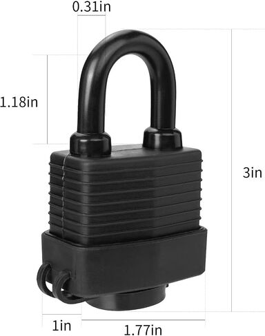 2 Pack Heavy Duty Security Outdoor Anti-Theft Padlock Set, Waterproof Lock for Gate,Fence,Suitcases,Bicycles,Trailers,Doors in Kuwait