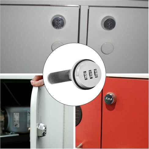 2 Pack Combination Cabinet Cam Lock, Password Coded Drawer Lock, Zinc Alloy Security Locks for Cabinet Drawers Mailbox (1-1/8", Black) in Kuwait