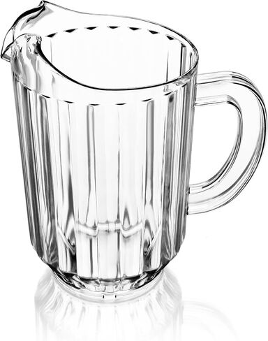 New Star Foodservice 46106 Resturant-Grade Polycarbonate Plastic Water Pitcher, 60 oz, Clear in Saudi Arabia
