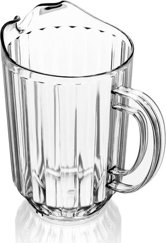 New Star Foodservice 46106 Resturant-Grade Polycarbonate Plastic Water Pitcher, 60 oz, Clear in Saudi Arabia