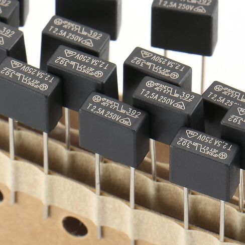 Baomain 20 قطعة DIP شنت مصغرة مربعة بطيئة ضربة مايكرو فيوز T2.5A 2.5A 250V UL قائمة in Kuwait