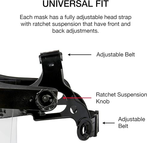 NEIKO 53819A درع الوجه الآمن مع قناع شفاف من البولي كربونات، وأشرطة رأس قابلة للتعديل، ملاءمة عالمية، أقنعة بلاستيكية واقية للوجه بالكامل للطحن والعزل وضرب الأعشاب in Kuwait