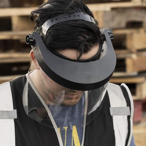 NEIKO 53819A درع الوجه الآمن مع قناع شفاف من البولي كربونات، وأشرطة رأس قابلة للتعديل، ملاءمة عالمية، أقنعة بلاستيكية واقية للوجه بالكامل للطحن والعزل وضرب الأعشاب in Kuwait