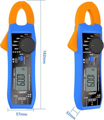 OWON CM210E 20000 مقياس الفولتميتر الرقمي المستمر، 600 فولت تيار متردد/تيار مستمر NCV True RMS مقياس صغير لقياس الجهد والتيار والسعة والمقاومة in Kuwait